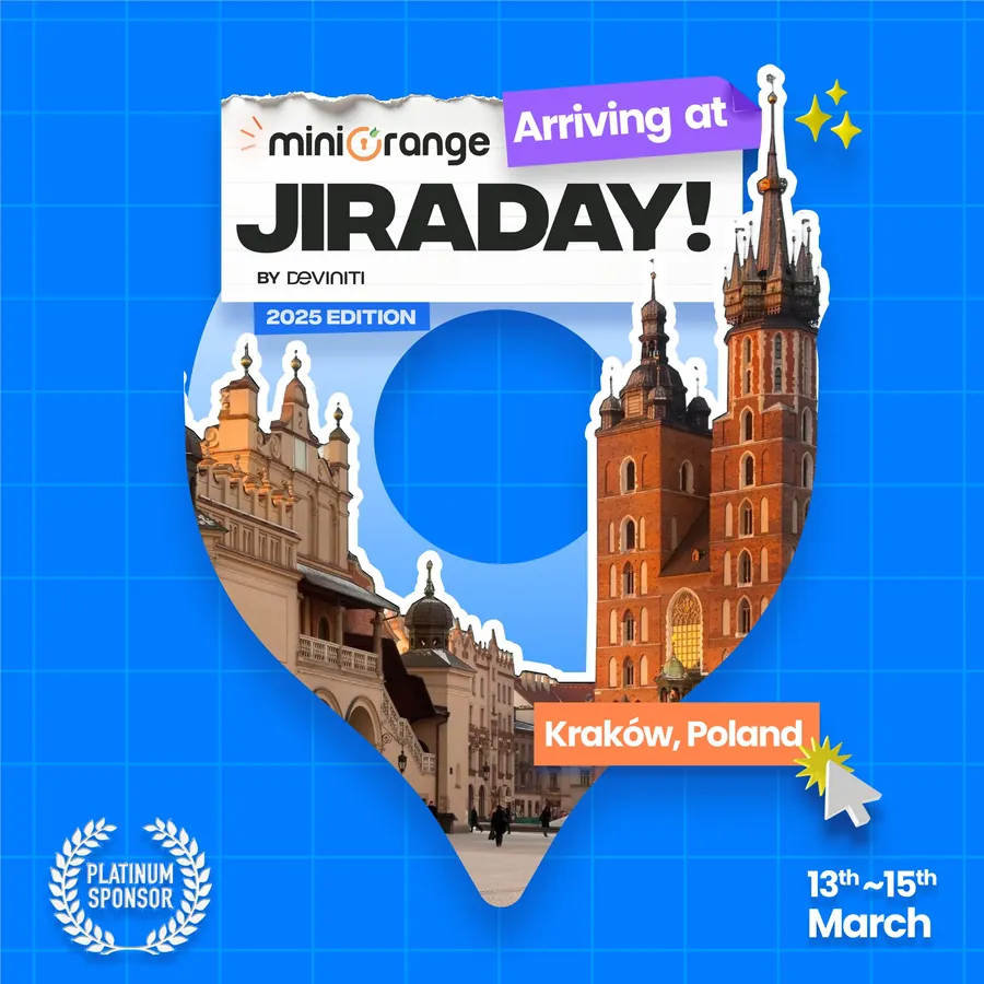 Jira Day 2025 announcement with Kraków landmarks inside a location pin